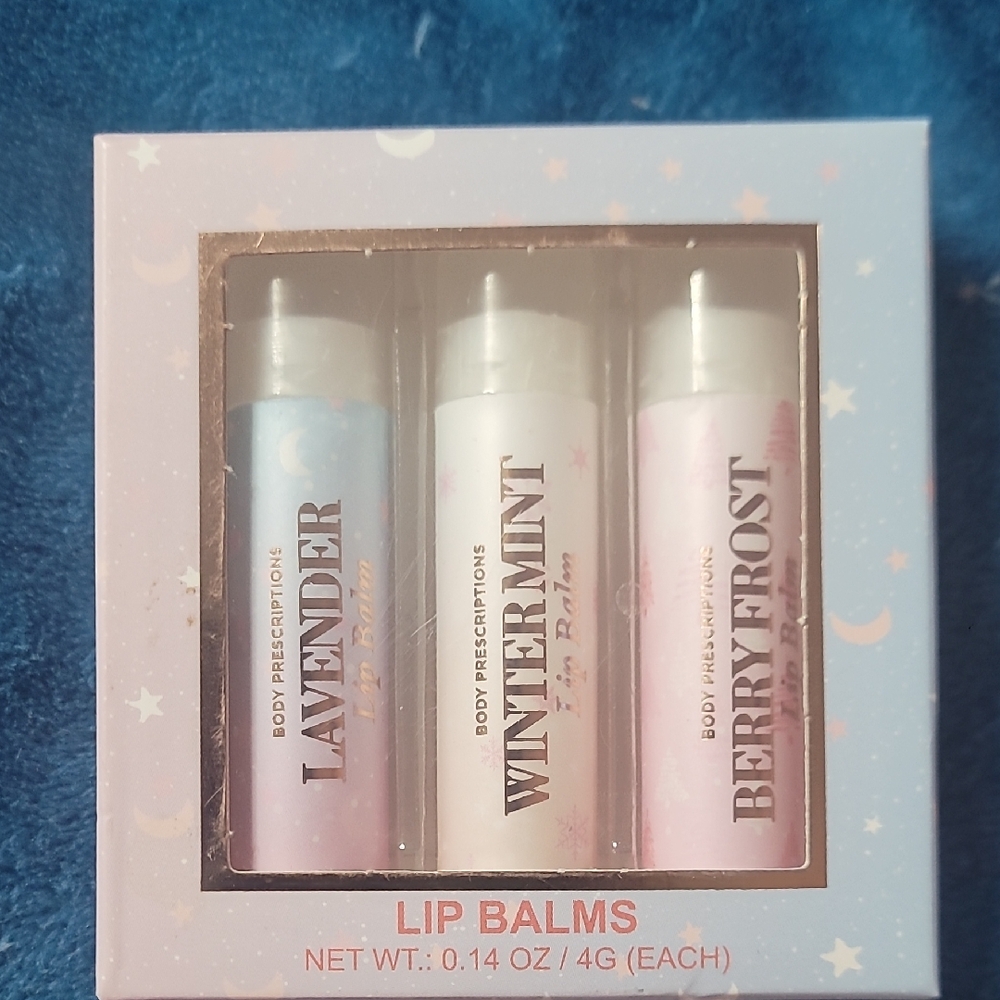 Lip Balm Set - Lavender, Wintermint, Berry Frost